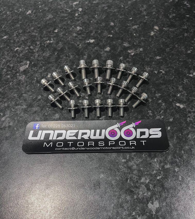 Nissan GTR R35 Front Splitter/Undertray Stainless Bolt Kit - Underwoodsmotorsport