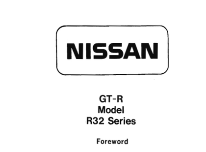 R32 GT-R Service Manual - Underwoodsmotorsport